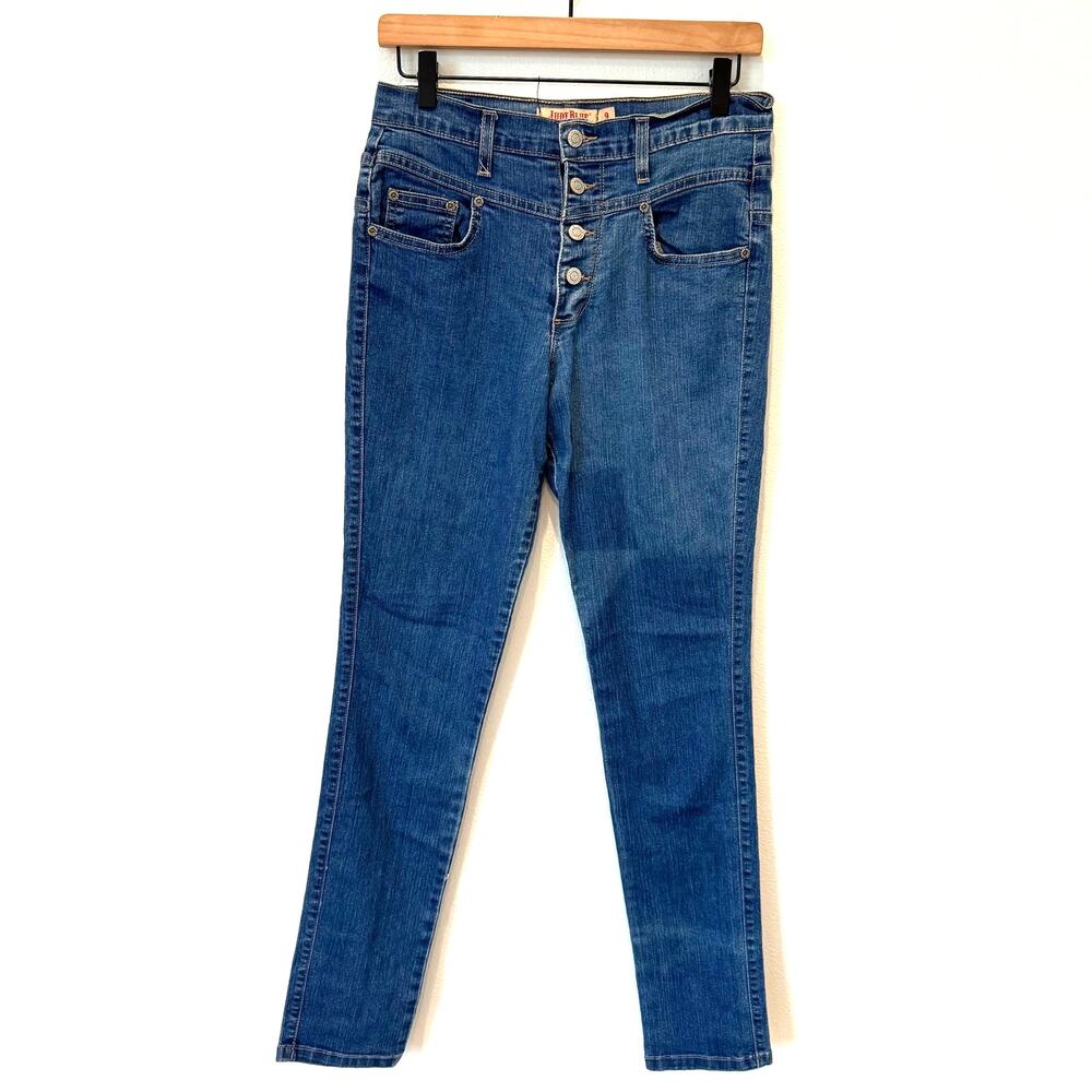 Judy Blue Button Fly Skinny High Rise Denim Jeans Size 9- Western, Retro